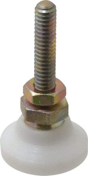Gibraltar - 1/4-20 Bolt Thread, Studded Pivotal Stud Mount Leveling Pad & Mount - 200 Max Lb Capacity, 1" Base Diam - Eagle Tool & Supply