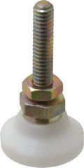 Gibraltar - 1/4-20 Bolt Thread, Studded Pivotal Stud Mount Leveling Pad & Mount - 200 Max Lb Capacity, 1" Base Diam - Eagle Tool & Supply