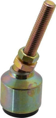 Gibraltar - 50 Lb Capacity, 3/8-16 Thread, 3-1/2" OAL, Zinc Stud, Studded Socket Mount Leveling Mount - 2" Stud Length, 1-1/4" Base Diam, Zinc Pad, 5/8" Hex - Eagle Tool & Supply