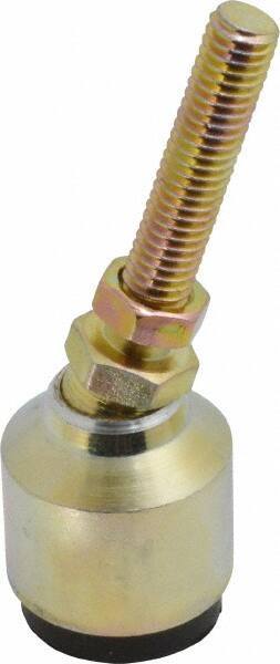 Gibraltar - 100 Lb Capacity, 3/8-16 Thread, 3-1/2" OAL, Zinc Stud, Studded Socket Mount Leveling Mount - 2" Stud Length, 1-1/4" Base Diam, Zinc Pad, 5/8" Hex - Eagle Tool & Supply