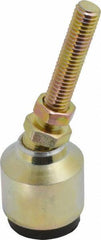 Gibraltar - 100 Lb Capacity, 3/8-16 Thread, 3-1/2" OAL, Zinc Stud, Studded Socket Mount Leveling Mount - 2" Stud Length, 1-1/4" Base Diam, Zinc Pad, 5/8" Hex - Eagle Tool & Supply