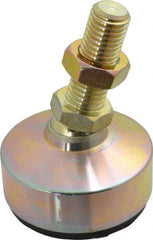 Gibraltar - 650 Lb Capacity, 3/4-10 Thread, 4-1/8" OAL, Zinc Stud, Studded Socket Mount Leveling Mount - 2" Stud Length, 3" Base Diam, Zinc Pad, 1-1/16" Hex - Eagle Tool & Supply