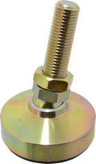 Gibraltar - 1180 Lb Capacity, 1-8 Thread, 6" OAL, Zinc Stud, Studded Socket Mount Leveling Mount - 3-1/2" Stud Length, 4" Base Diam, Zinc Pad, 1-3/8" Hex - Eagle Tool & Supply