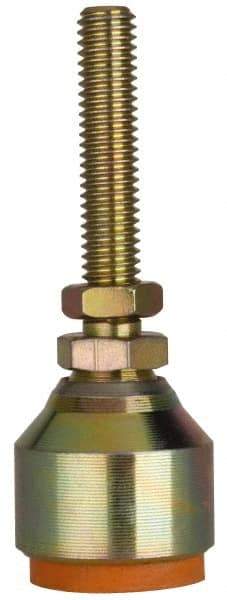 Gibraltar - 995 Lb Capacity, 3/8-16 Thread, 3-1/2" OAL, Zinc Stud, Studded Socket Mount Leveling Mount - 2" Stud Length, 1-1/4" Base Diam, Zinc Pad, 5/8" Hex - Eagle Tool & Supply