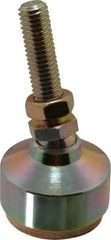 Gibraltar - 2400 Lb Capacity, 1/2-13 Thread, 3-3/4" OAL, Zinc Stud, Studded Socket Mount Leveling Mount - 2" Stud Length, 1-7/8" Base Diam, Zinc Pad, 3/4" Hex - Eagle Tool & Supply