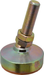 Gibraltar - 11800 Lb Capacity, 1-8 Thread, 6" OAL, Zinc Stud, Studded Socket Mount Leveling Mount - 3-1/2" Stud Length, 4" Base Diam, Zinc Pad, 1-3/8" Hex - Eagle Tool & Supply