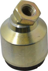 Gibraltar - 50 Lb Capacity, 3/8-16 Thread, 1-1/2" OAL, Zinc Stud, Tapped Socket Mount Leveling Pad - 1-1/4" Base Diam, Zinc Pad, 5/8" Hex - Eagle Tool & Supply