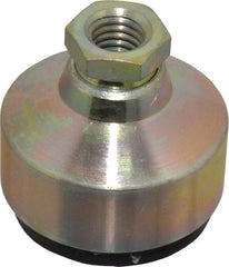 Gibraltar - 120 Lb Capacity, 1/2-13 Thread, 1-3/4" OAL, Zinc Stud, Tapped Socket Mount Leveling Pad - 1-7/8" Base Diam, Zinc Pad, 3/4" Hex - Eagle Tool & Supply