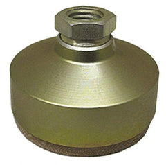 Gibraltar - 325 Lb Capacity, 3/4-10 Thread, 2-1/8" OAL, Zinc Stud, Tapped Socket Mount Leveling Pad - 3" Base Diam, Zinc Pad, 1-1/16" Hex - Eagle Tool & Supply
