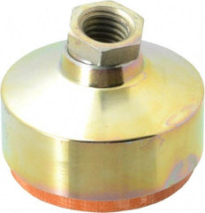 Gibraltar - 4400 Lb Capacity, 5/8-11 Thread, 1-7/8" OAL, Zinc Stud, Tapped Socket Mount Leveling Pad - 2-1/2" Base Diam, Zinc Pad, 7/8" Hex - Eagle Tool & Supply