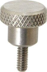 Gibraltar - 3/4" Head, Knurled Knob - Threaded Stem, Stainless Steel - Eagle Tool & Supply