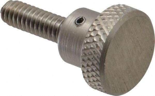 Gibraltar - 3/4" Head, Knurled Knob - Threaded Stem, Stainless Steel - Eagle Tool & Supply