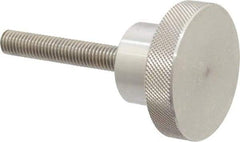 Gibraltar - 2-1/2" Head, Knurled Knob - Threaded Stem, Stainless Steel - Eagle Tool & Supply
