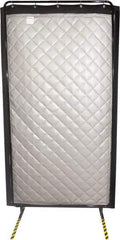 Singer Safety - 8' Long x 48" Wide, Vinyl/Fiberglass Screen - Gray - Eagle Tool & Supply