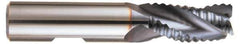 Kennametal - 1" Diam, Fine Pitch, 2-1/4" LOC, 3 Flute Solid Carbide Roughing Square End Mill - Uncoated, 5" OAL, 1" Shank Diam, Single End, Centercutting, 37° Helix - Eagle Tool & Supply