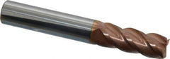 ProMax - 3/8", 7/8" LOC, 3/8" Shank Diam, 2-1/2" OAL, 4 Flute, Solid Carbide Square End Mill - Single End, TiCN Finish, Spiral Flute, 40° Helix, Right Hand Cut, Right Hand Flute, Series 111 - Eagle Tool & Supply