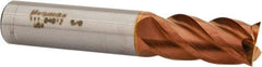 ProMax - 5/8", 1-1/4" LOC, 5/8" Shank Diam, 3-1/2" OAL, 4 Flute, Solid Carbide Square End Mill - Single End, TiCN Finish, Spiral Flute, 40° Helix, Right Hand Cut, Right Hand Flute, Series 111 - Eagle Tool & Supply