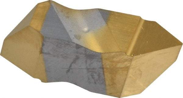 Kennametal - NTP4 Grade KC730, Internal/External Partial Profile 60° Threading Insert - 1.25 to 6.25mm & 4 to 20 TPI Ext Pitch, 20 to 6.25mm & 4 to 12 TPI Int Pitch, Right Hand Insert, TiN Finish, Carbide - Eagle Tool & Supply