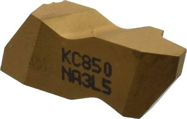 Kennametal - NA3 Grade KC850, Internal/External Acme Threading Insert - 5 TPI Int Pitch, Left Hand Insert, TiC/TiCN/TiN Finish, Carbide - Eagle Tool & Supply