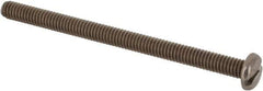 Value Collection - #8-32 UNC, 2-1/2" Length Under Head Slotted Drive Machine Screw - Pan Head, Grade 18-8 Stainless Steel, Uncoated, Without Washer - Eagle Tool & Supply