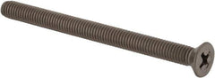 Value Collection - #10-32 UNF, 2-1/2" Length Under Head Phillips Drive Machine Screw - Flat Head, Grade 18-8 Stainless Steel, Uncoated, Without Washer - Eagle Tool & Supply