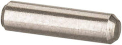 Value Collection - 1/16" Diam x 1/4" Pin Length 316 Stainless Steel Standard Dowel Pin - Bright Finish, 2 Beveled End - Eagle Tool & Supply