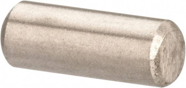 Value Collection - 3/32" Diam x 1/4" Pin Length 316 Stainless Steel Standard Dowel Pin - Bright Finish, 2 Beveled End - Eagle Tool & Supply