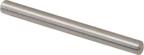 Value Collection - 3/32" Diam x 1" Pin Length 316 Stainless Steel Standard Dowel Pin - Bright Finish, 2 Beveled End - Eagle Tool & Supply