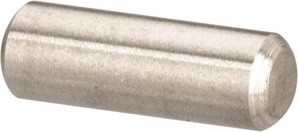 Value Collection - 1/8" Diam x 3/8" Pin Length 316 Stainless Steel Standard Dowel Pin - Bright Finish, 2 Beveled End - Eagle Tool & Supply
