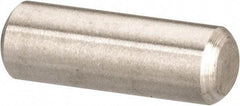 Value Collection - 1/8" Diam x 3/8" Pin Length 316 Stainless Steel Standard Dowel Pin - Bright Finish, 2 Beveled End - Eagle Tool & Supply