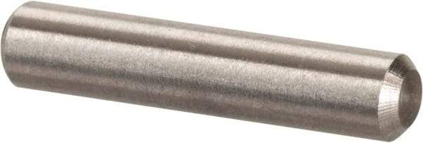 Value Collection - 1/8" Diam x 5/8" Pin Length 316 Stainless Steel Standard Dowel Pin - Bright Finish, 2 Beveled End - Eagle Tool & Supply