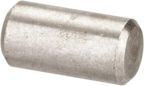 Value Collection - 3/16" Diam x 3/8" Pin Length 316 Stainless Steel Standard Dowel Pin - Bright Finish, 2 Beveled End - Eagle Tool & Supply