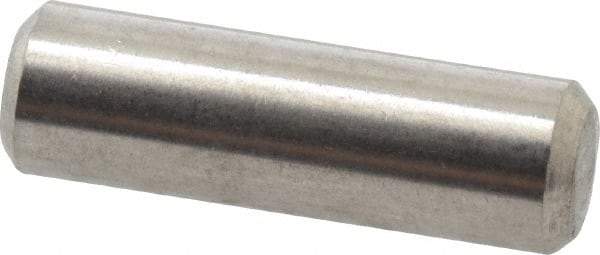 Value Collection - 3/16" Diam x 5/8" Pin Length 316 Stainless Steel Standard Dowel Pin - Bright Finish, 2 Beveled End - Eagle Tool & Supply