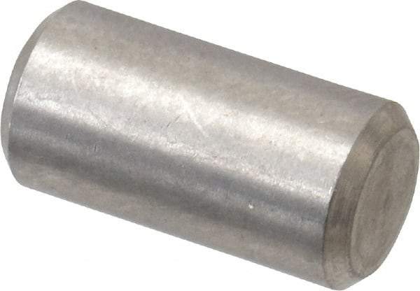 Value Collection - 1/4" Diam x 1/2" Pin Length 316 Stainless Steel Standard Dowel Pin - Bright Finish, 2 Beveled End - Eagle Tool & Supply