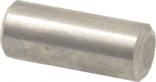 Value Collection - 1/4" Diam x 5/8" Pin Length 316 Stainless Steel Standard Dowel Pin - Bright Finish, 2 Beveled End - Eagle Tool & Supply