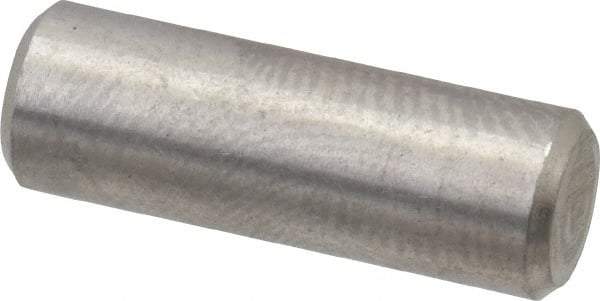 Value Collection - 1/4" Diam x 3/4" Pin Length 316 Stainless Steel Standard Dowel Pin - Bright Finish, 2 Beveled End - Eagle Tool & Supply
