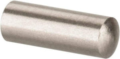 Value Collection - 3mm Diam x 8mm Pin Length 316 Stainless Steel Standard Dowel Pin - Bright Finish, 1 Rounded End - Eagle Tool & Supply