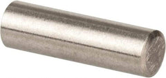 Value Collection - 3mm Diam x 10mm Pin Length 316 Stainless Steel Standard Dowel Pin - Bright Finish, 1 Rounded End - Eagle Tool & Supply