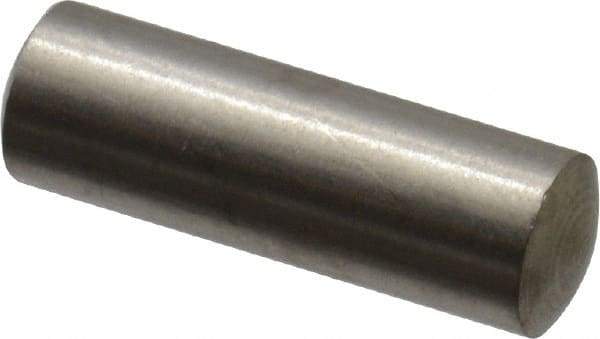 Value Collection - 4mm Diam x 12mm Pin Length 316 Stainless Steel Standard Dowel Pin - Bright Finish, 1 Rounded End - Eagle Tool & Supply
