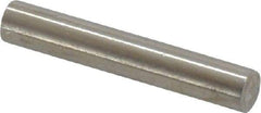 Value Collection - 4mm Diam x 24mm Pin Length 316 Stainless Steel Standard Dowel Pin - Bright Finish, 1 Rounded End - Eagle Tool & Supply