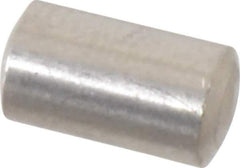 Value Collection - 5mm Diam x 8mm Pin Length 316 Stainless Steel Standard Dowel Pin - Bright Finish, 1 Rounded End - Eagle Tool & Supply