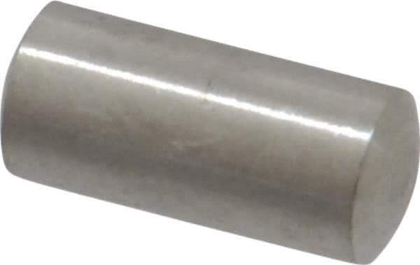 Value Collection - 5mm Diam x 10mm Pin Length 316 Stainless Steel Standard Dowel Pin - Bright Finish, 1 Rounded End - Eagle Tool & Supply