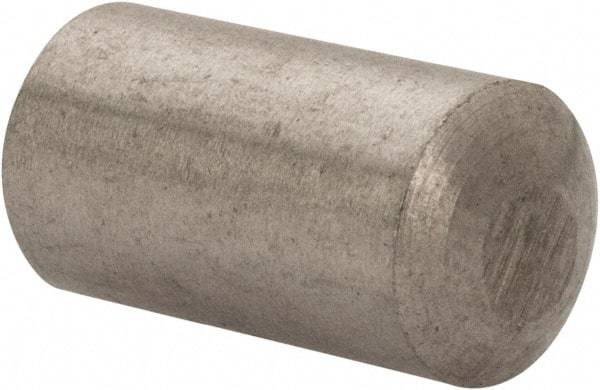 Value Collection - 6mm Diam x 10mm Pin Length 316 Stainless Steel Standard Dowel Pin - Bright Finish, 1 Rounded End - Eagle Tool & Supply