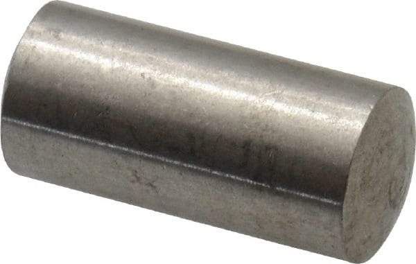Value Collection - 6mm Diam x 12mm Pin Length 316 Stainless Steel Standard Dowel Pin - Bright Finish, 1 Rounded End - Eagle Tool & Supply