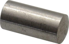 Value Collection - 6mm Diam x 12mm Pin Length 316 Stainless Steel Standard Dowel Pin - Bright Finish, 1 Rounded End - Eagle Tool & Supply