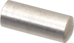 Value Collection - 6mm Diam x 14mm Pin Length 316 Stainless Steel Standard Dowel Pin - Bright Finish, 1 Rounded End - Eagle Tool & Supply