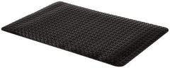 PRO-SAFE - 3' Long x 2' Wide, Dry Environment, Anti-Fatigue Matting - Black, Vinyl with Vinyl Sponge Base, Beveled on 4 Sides - Eagle Tool & Supply