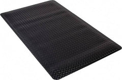 PRO-SAFE - 5' Long x 3' Wide, Dry Environment, Anti-Fatigue Matting - Black, Vinyl with Vinyl Sponge Base, Beveled on 4 Sides - Eagle Tool & Supply