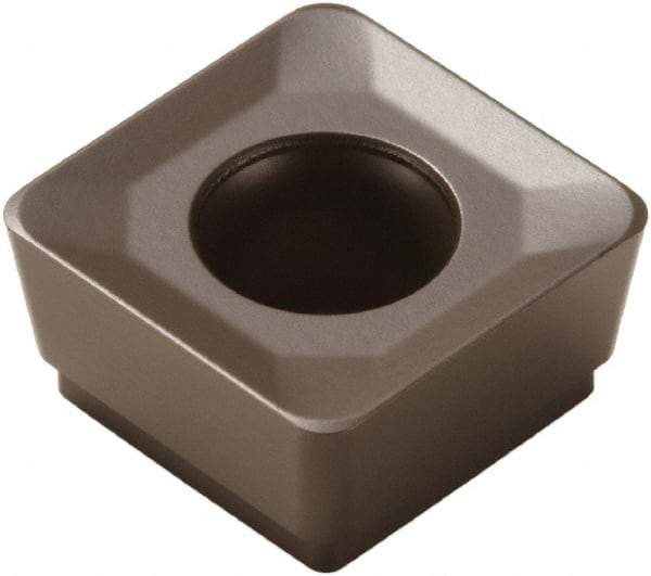Seco - SCET120630 M14 Grade T350M Carbide Milling Insert - TiCN/Al2O3 Finish, 1/4" Thick, 1/2" Inscribed Circle, 0.118" Corner Radius - Eagle Tool & Supply