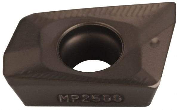 Seco - XOMX120404 ME08 Grade MP2500 Carbide Milling Insert - TiCN/Al2O3 Finish, 0.163" Thick, 0.016" Corner Radius - Eagle Tool & Supply